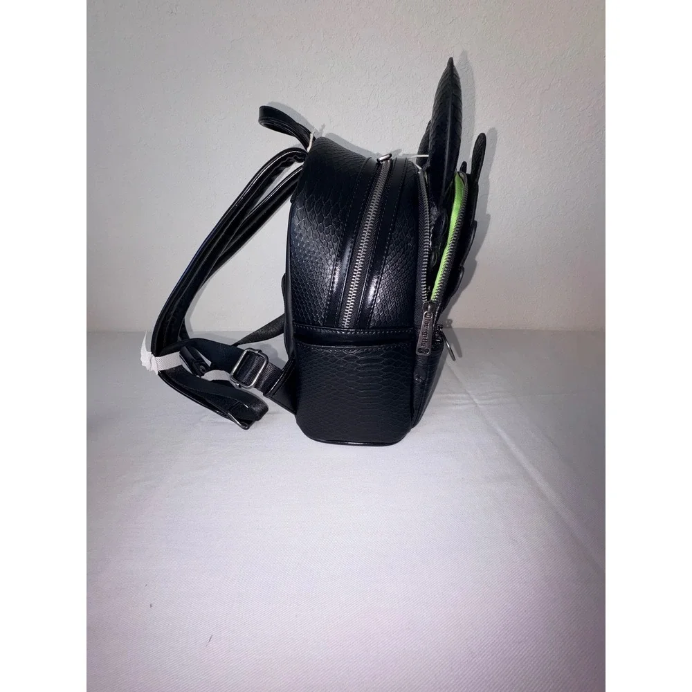 Loungefly Universal Studios Toothless Dragon Mini Backpack Black and ears new